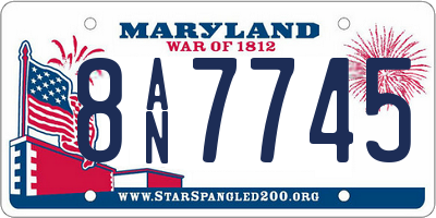MD license plate 8AN7745