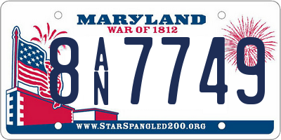 MD license plate 8AN7749