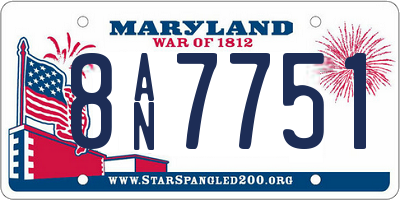 MD license plate 8AN7751