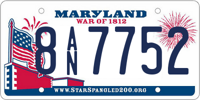 MD license plate 8AN7752