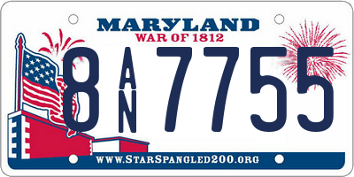 MD license plate 8AN7755