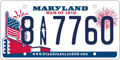 MD license plate 8AN7760