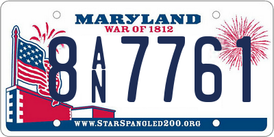 MD license plate 8AN7761