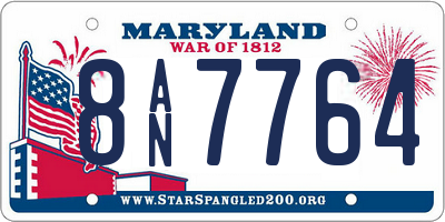 MD license plate 8AN7764