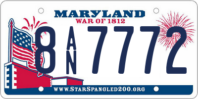MD license plate 8AN7772