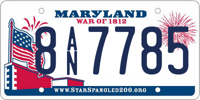 MD license plate 8AN7785