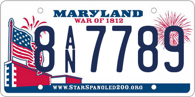 MD license plate 8AN7789