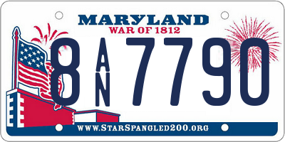 MD license plate 8AN7790