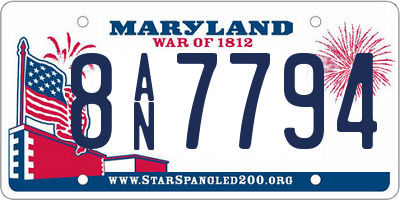 MD license plate 8AN7794