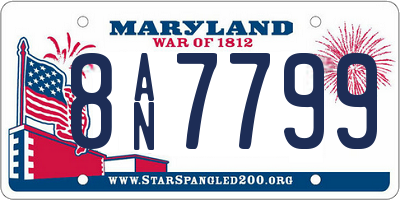 MD license plate 8AN7799