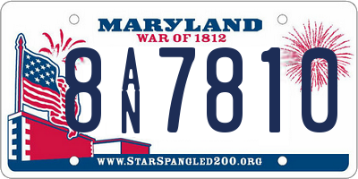 MD license plate 8AN7810