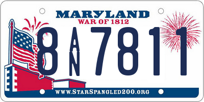 MD license plate 8AN7811