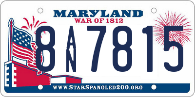 MD license plate 8AN7815