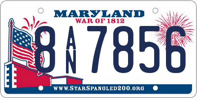 MD license plate 8AN7856