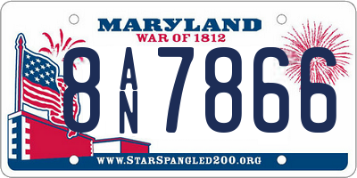 MD license plate 8AN7866