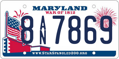 MD license plate 8AN7869