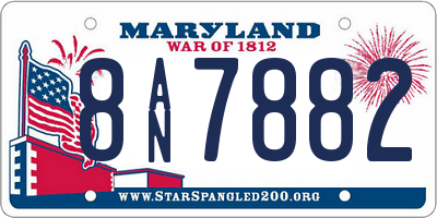 MD license plate 8AN7882