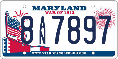 MD license plate 8AN7897