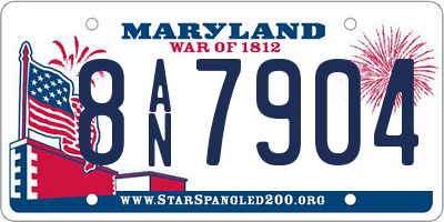 MD license plate 8AN7904