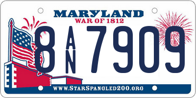 MD license plate 8AN7909