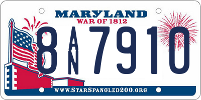 MD license plate 8AN7910