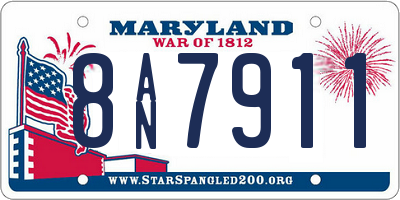 MD license plate 8AN7911