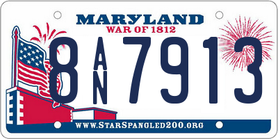 MD license plate 8AN7913