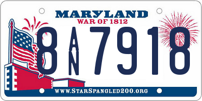 MD license plate 8AN7918