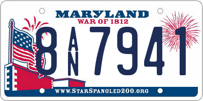 MD license plate 8AN7941