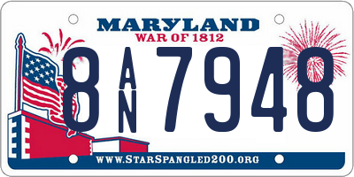 MD license plate 8AN7948