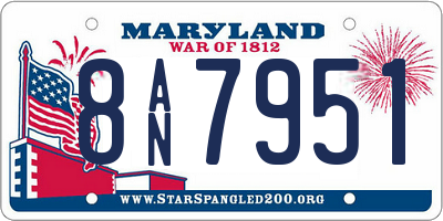 MD license plate 8AN7951