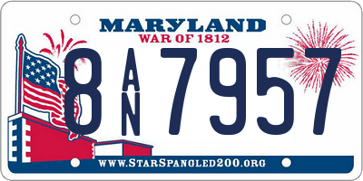 MD license plate 8AN7957