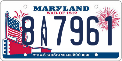 MD license plate 8AN7961