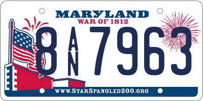 MD license plate 8AN7963