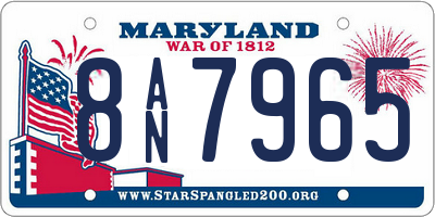 MD license plate 8AN7965