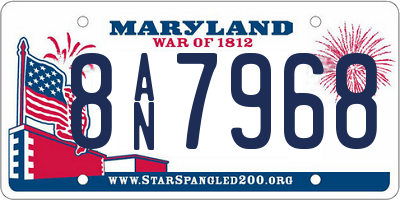 MD license plate 8AN7968