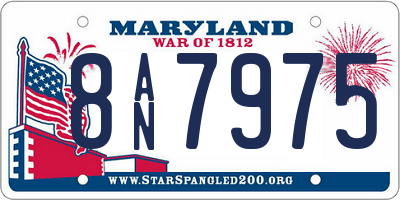 MD license plate 8AN7975