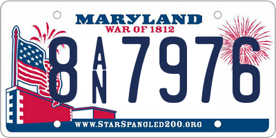 MD license plate 8AN7976