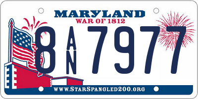 MD license plate 8AN7977