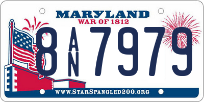 MD license plate 8AN7979