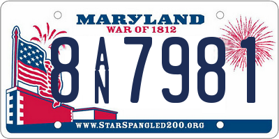 MD license plate 8AN7981