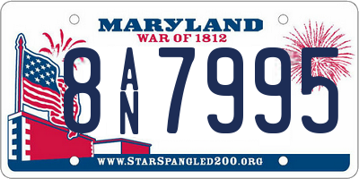 MD license plate 8AN7995