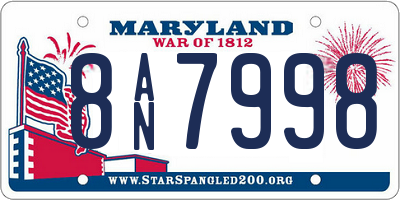 MD license plate 8AN7998
