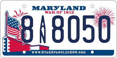 MD license plate 8AN8050