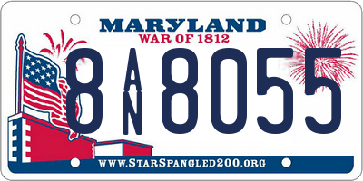 MD license plate 8AN8055
