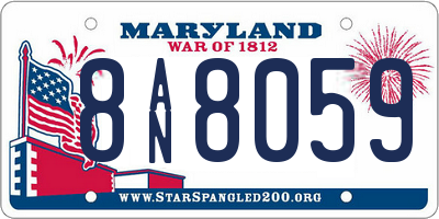 MD license plate 8AN8059
