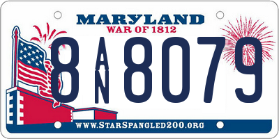 MD license plate 8AN8079