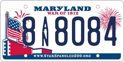MD license plate 8AN8084