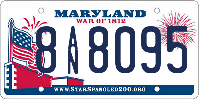 MD license plate 8AN8095
