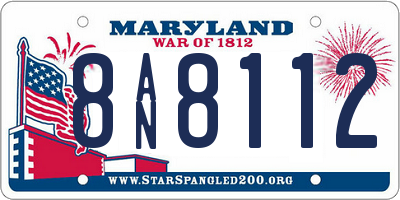 MD license plate 8AN8112